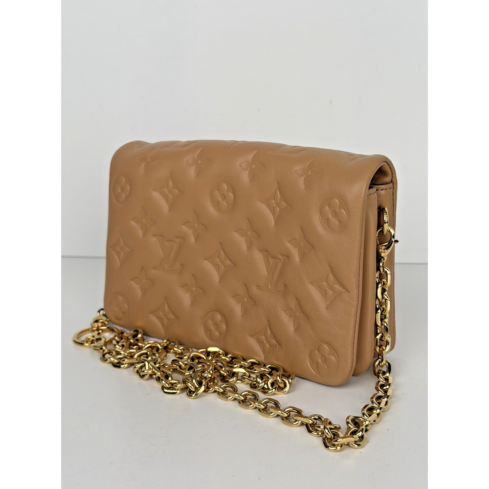 Louis Vuitton Monogram Pochette Clutch Crossbody Bag Camel C-7